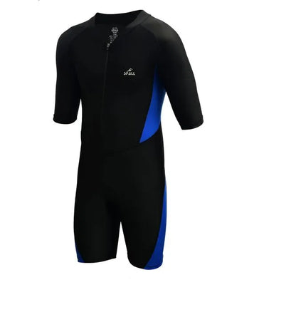 Spall Swimming Short Sleeve Front Zipper Warm Shorty Diving Suit Sun Protection Suitable for Wakeboarding Diving Snorkeling Sailing | Ideal for All Surfaces, Kids & Adults | Match-Ready | Includes Pump & Needle