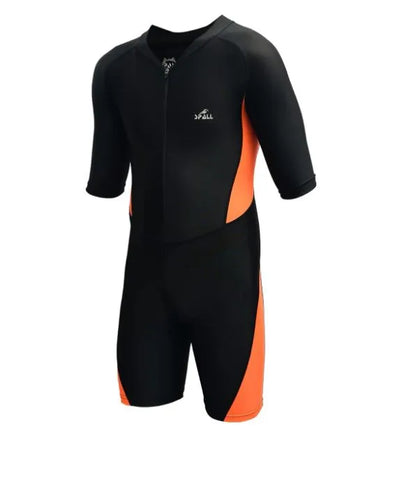 Spall Swimming Short Sleeve Front Zipper Warm Shorty Diving Suit Sun Protection Suitable for Wakeboarding Diving Snorkeling Sailing | Ideal for All Surfaces, Kids & Adults | Match-Ready | Includes Pump & Needle